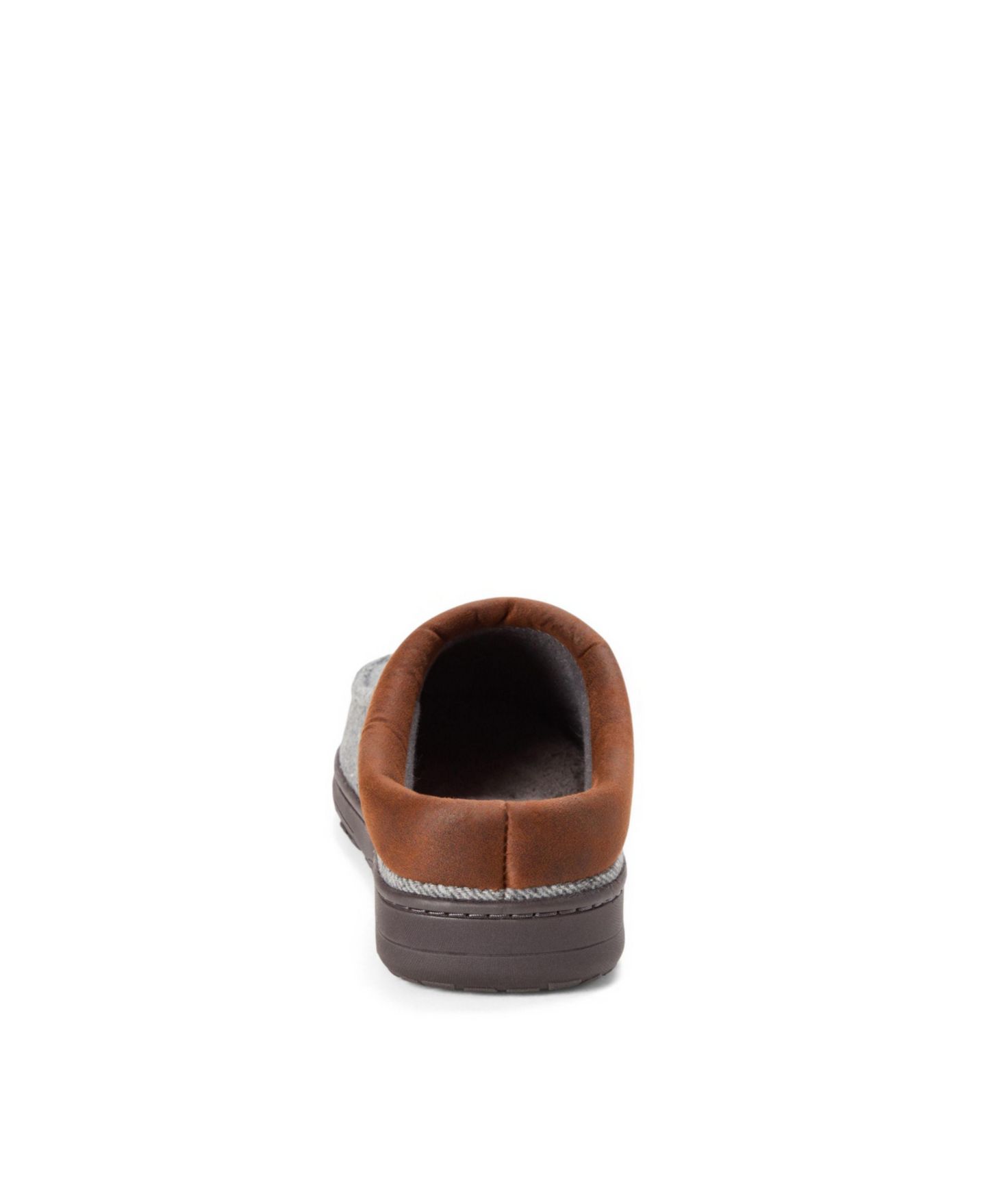 Мужские тапочки Dearfoams Brendan Microsuede Cuff Clog Slippers, цвет: Меланжевый серый — фото 3