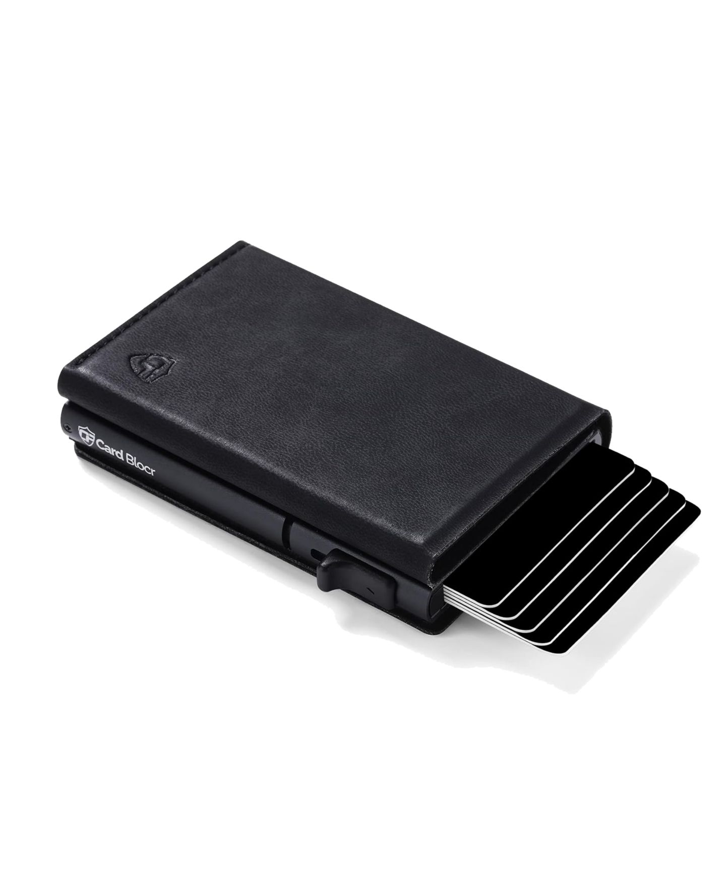 Мужской кошелёк Conceal Plus Card Blocr Slim RFID Blocking Credit Card Wallet Black PU Leather, цвет: Чёрный — фото 1