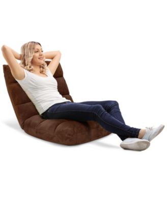 14-Position Cushioned Floor Chair with Steel Frame