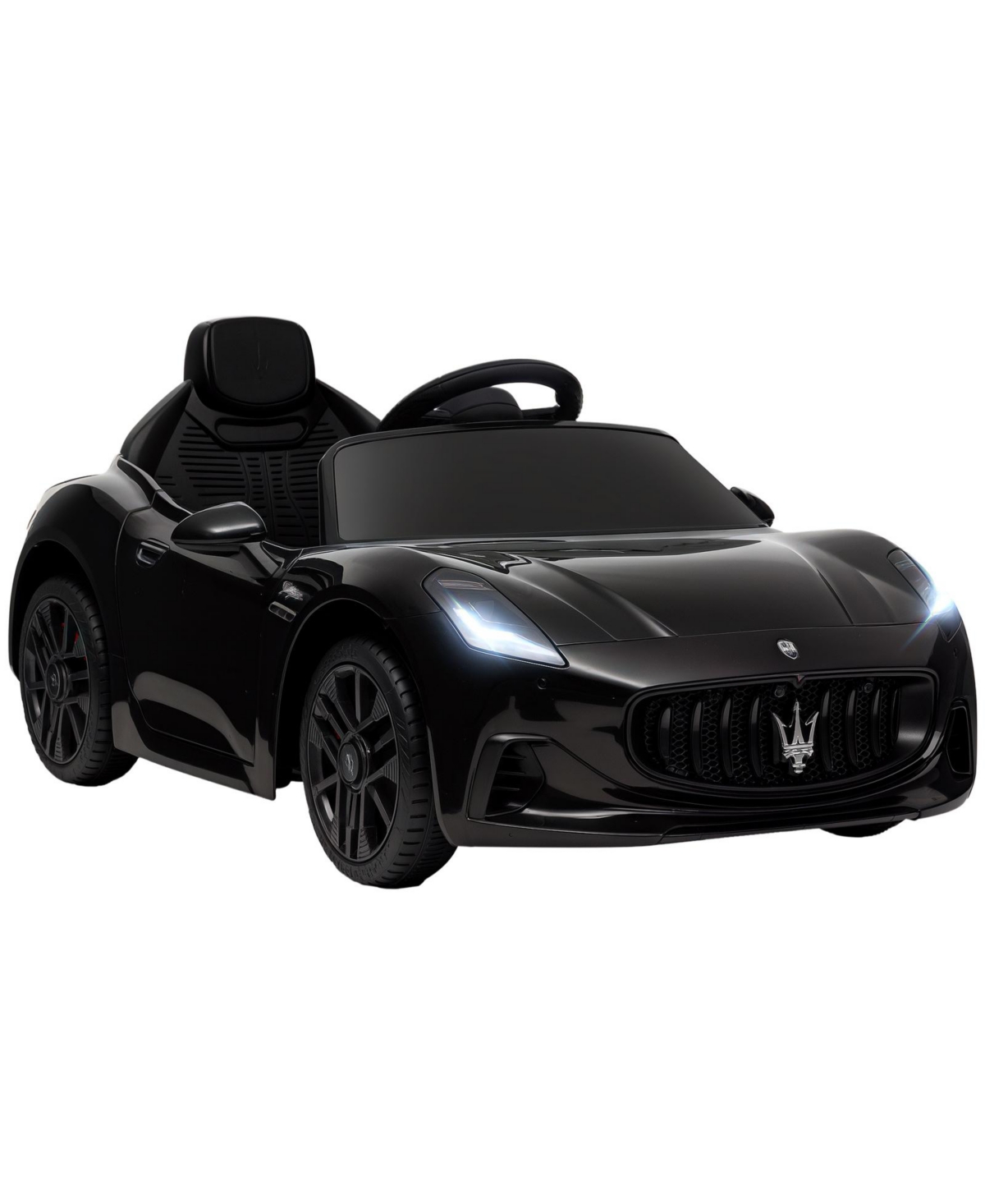Glintex Maserati Gran Turismo Folgore 12V Remote Control Kids Electric Ride-On Car, 1 Seat, Ages 3-5 - Black