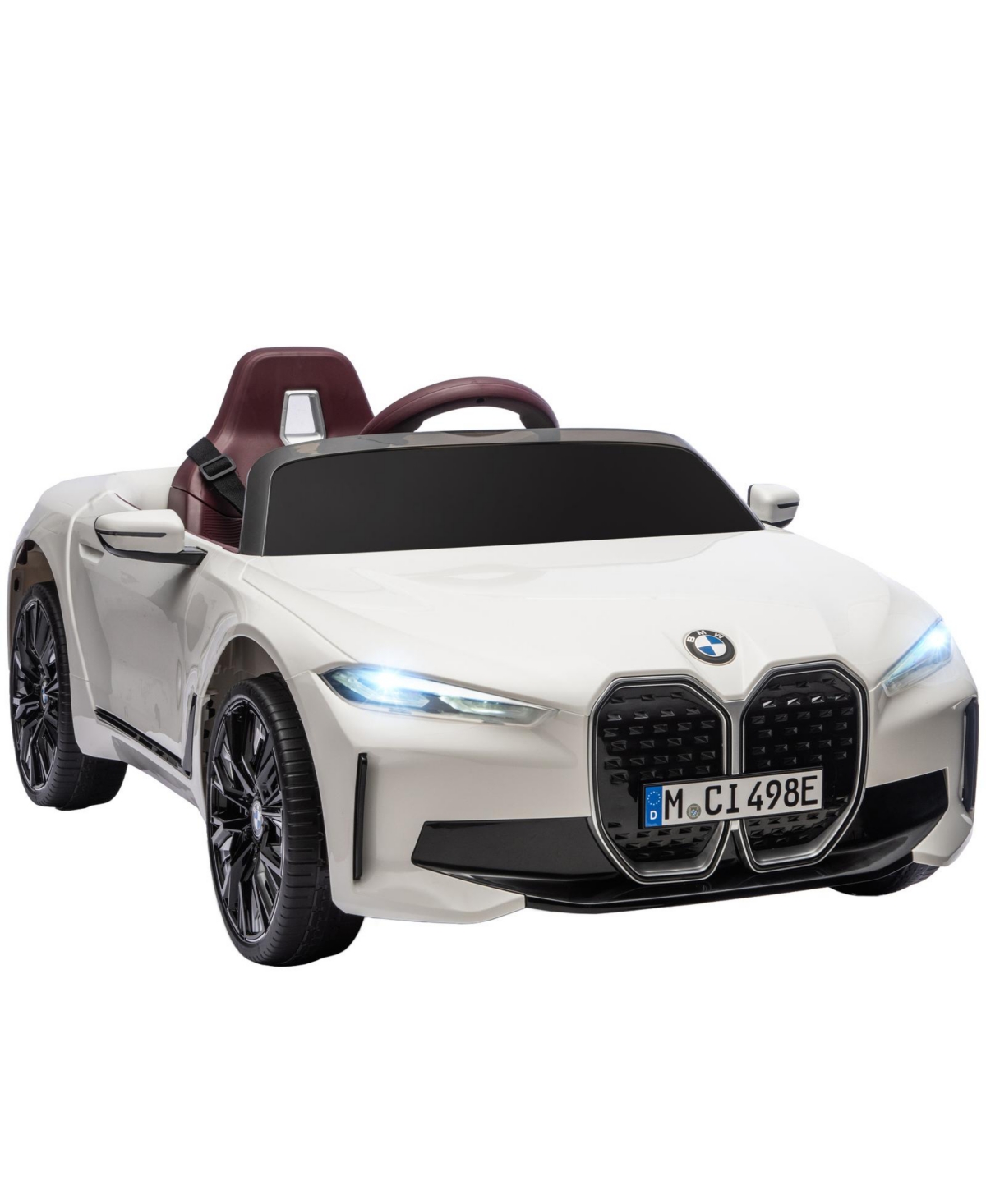 Glintex 12V Licensed Bmw i4 Kids Electric Car with 2.4G Remote, 66-lb Capacity, Ages 3-7