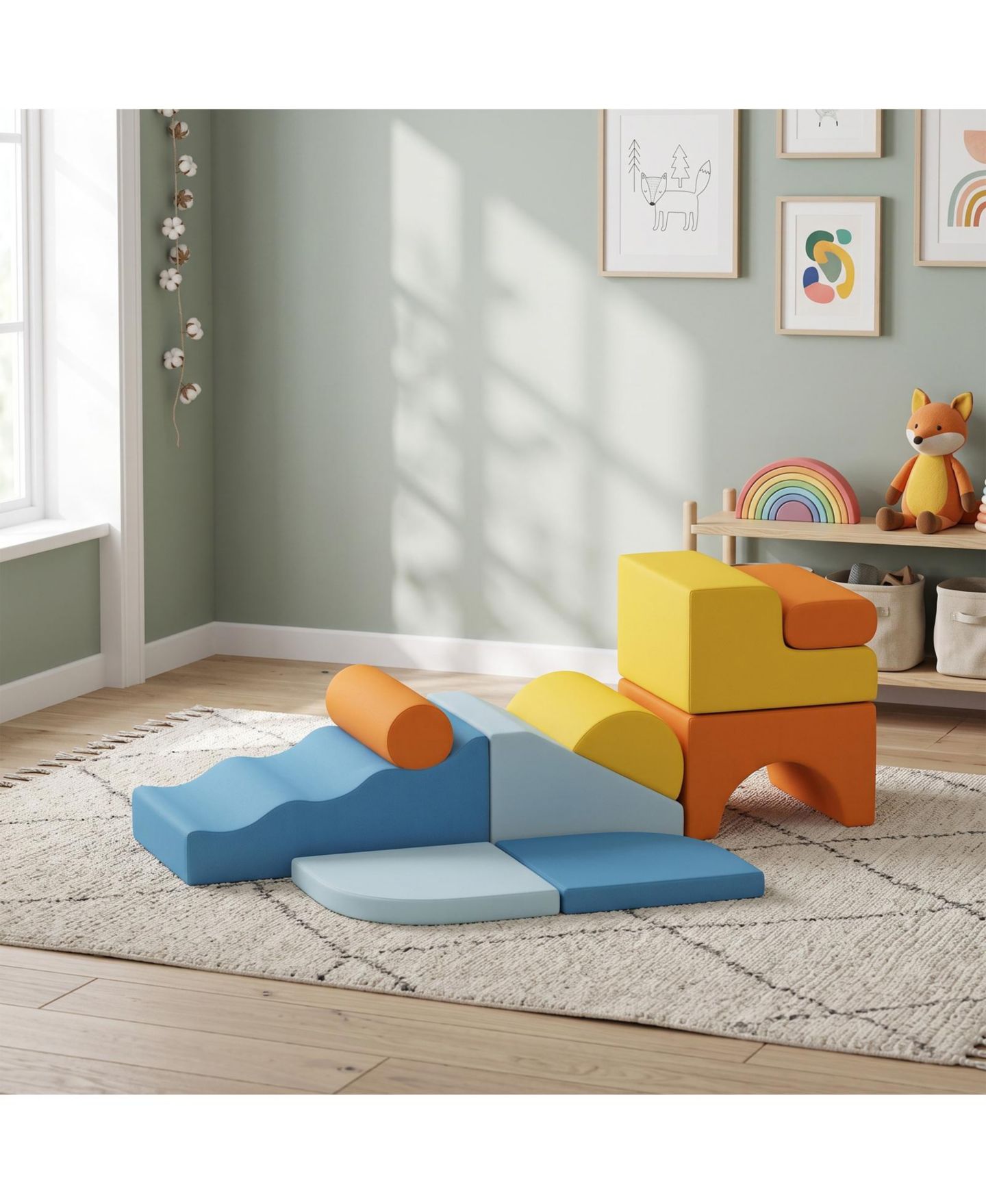 Детские конструкторы Glintex Climb and Crawl 9-Piece Soft Play Set, Ages 3-5, цвет: Разноцветный — фото 8