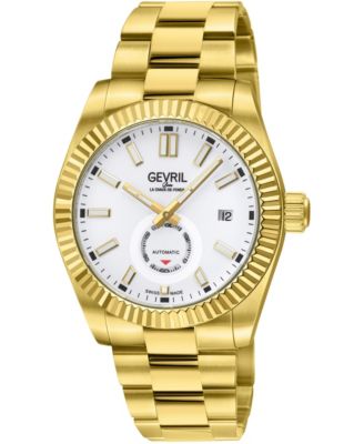 West Village Men's Swiss Automatic IP 316L Stainless Steel Bracelet Watch