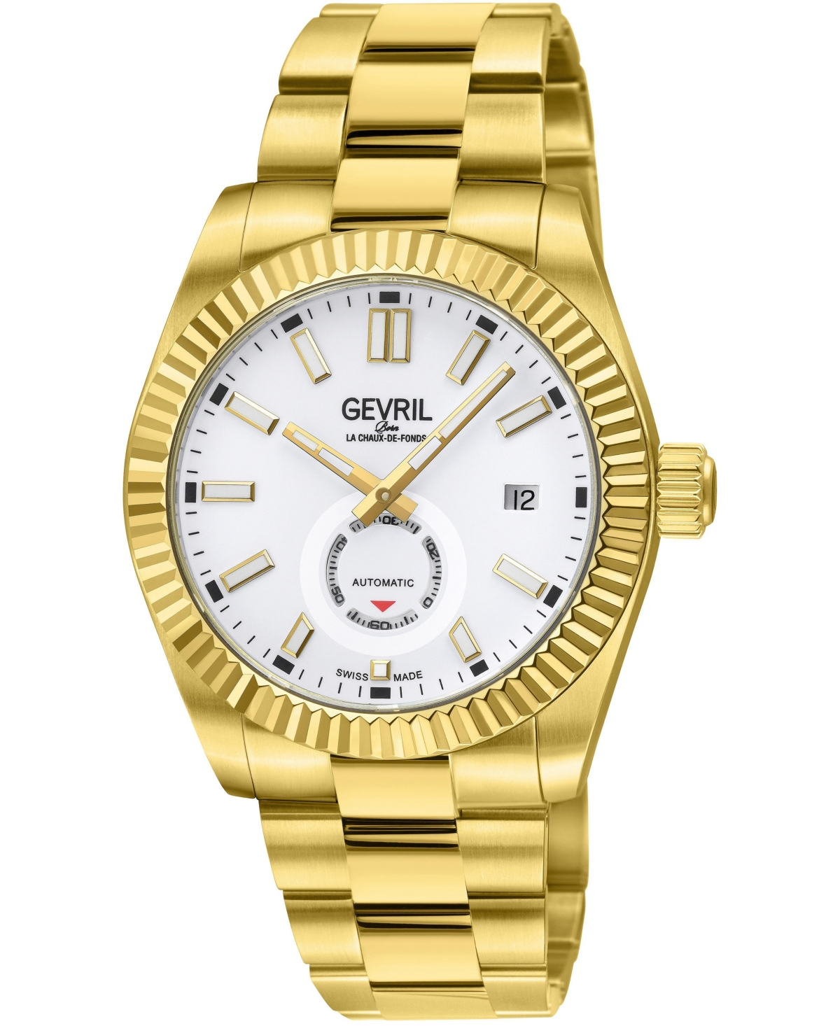 Gevril West Village Men's Swiss Automatic Ip 316L Stainless Steel Bracelet Watch
