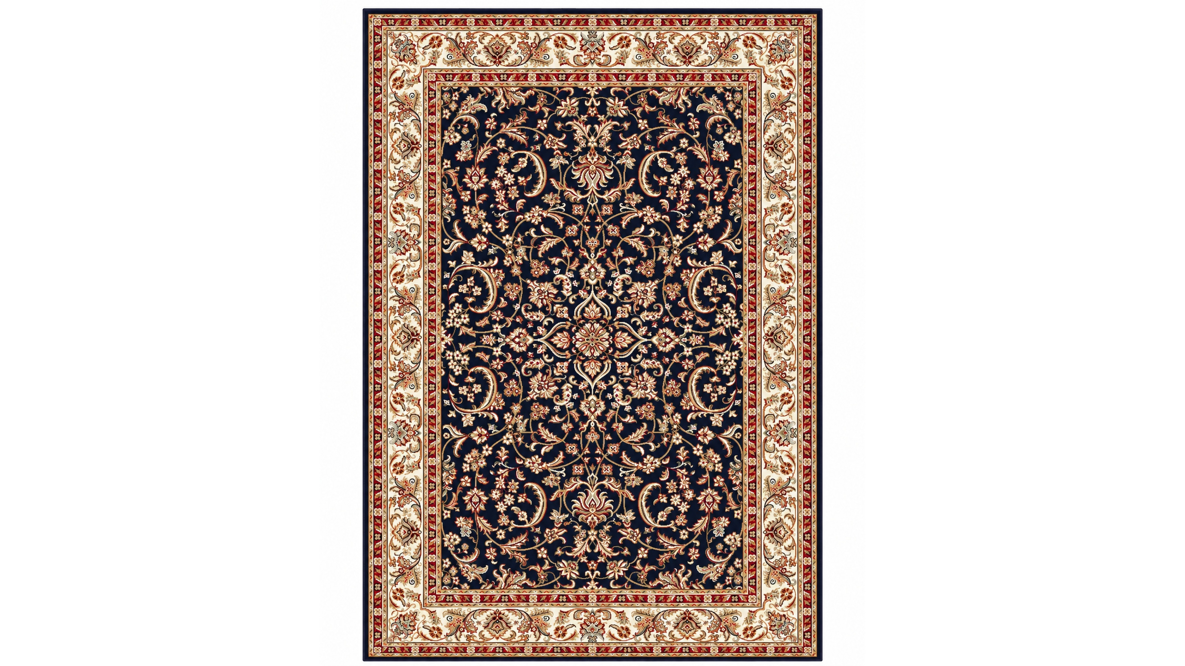 Closeout! Km Home 1318/1522/Black Navelli Black 7'9" x 11'6" Area Rug