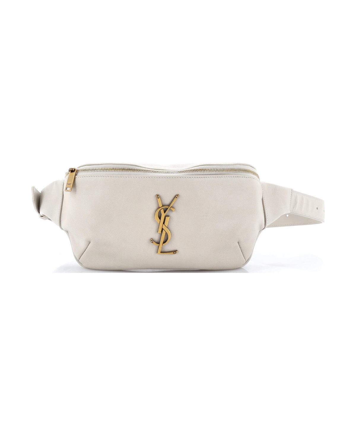 Pre-Owned Saint Laurent Classic Monogram Belt Bag Leather - Natural