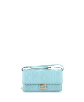 Baguette Wallet on Chain Zucca Embossed Leather