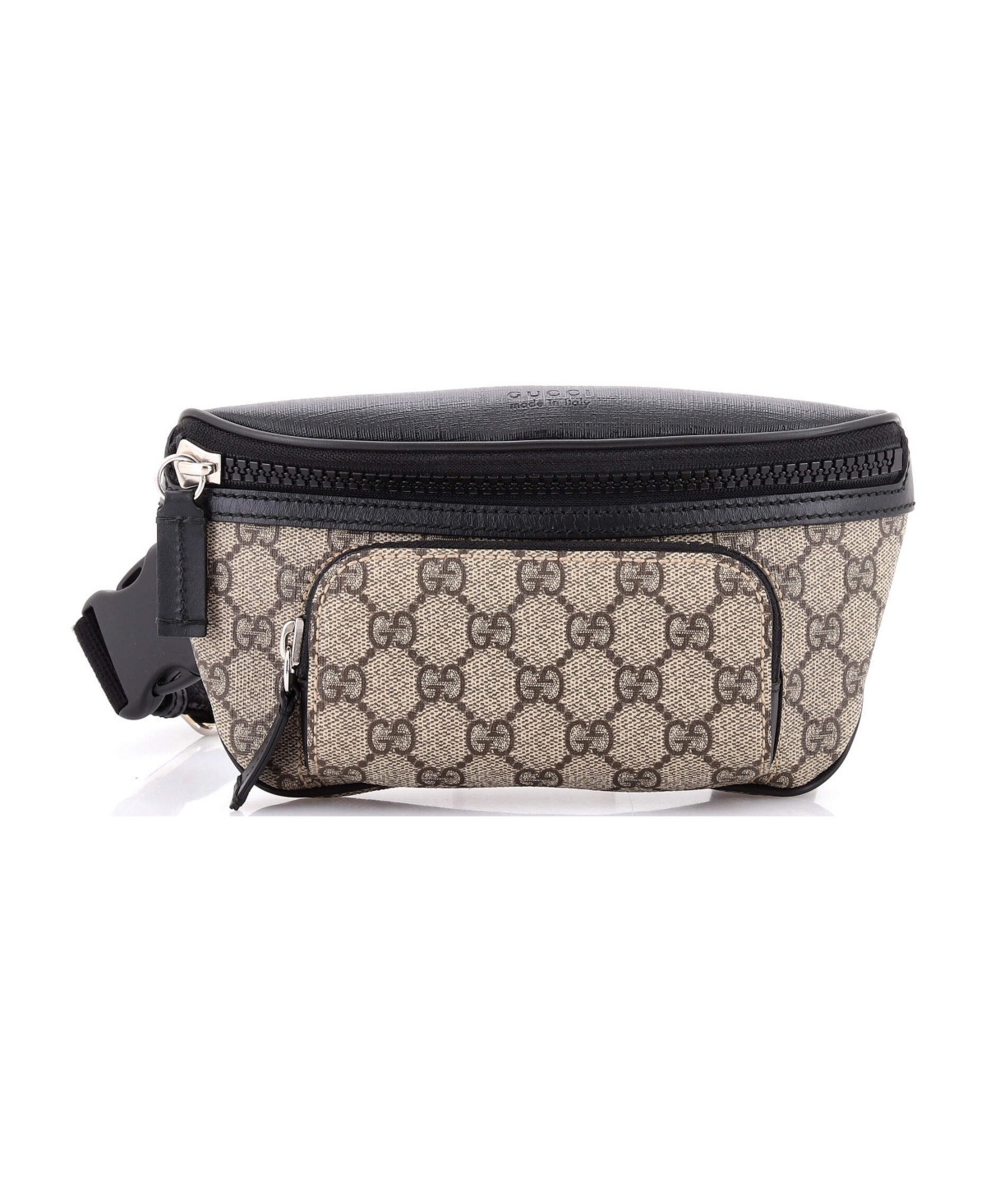 Pre-Owned Gucci Medium Eden Waist Bag Gg Coated Canvas - Black