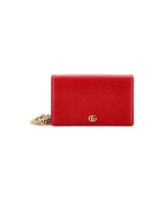 Mini Petite GG Marmont Chain Wallet Leather