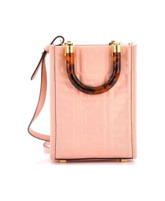 Mini Sunshine Shopper Tote Zucca Embossed Leather