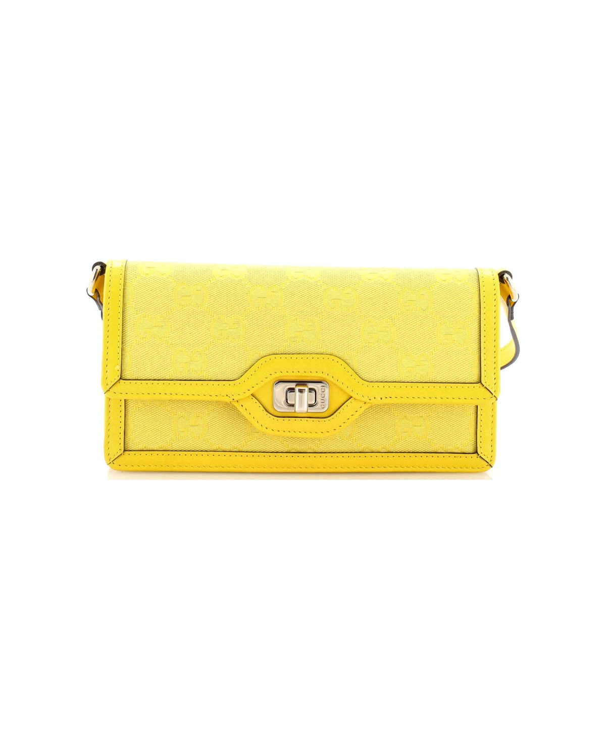 Pre-Owned Gucci Mini Luce Shoulder Bag Gg Canvas - Yellow