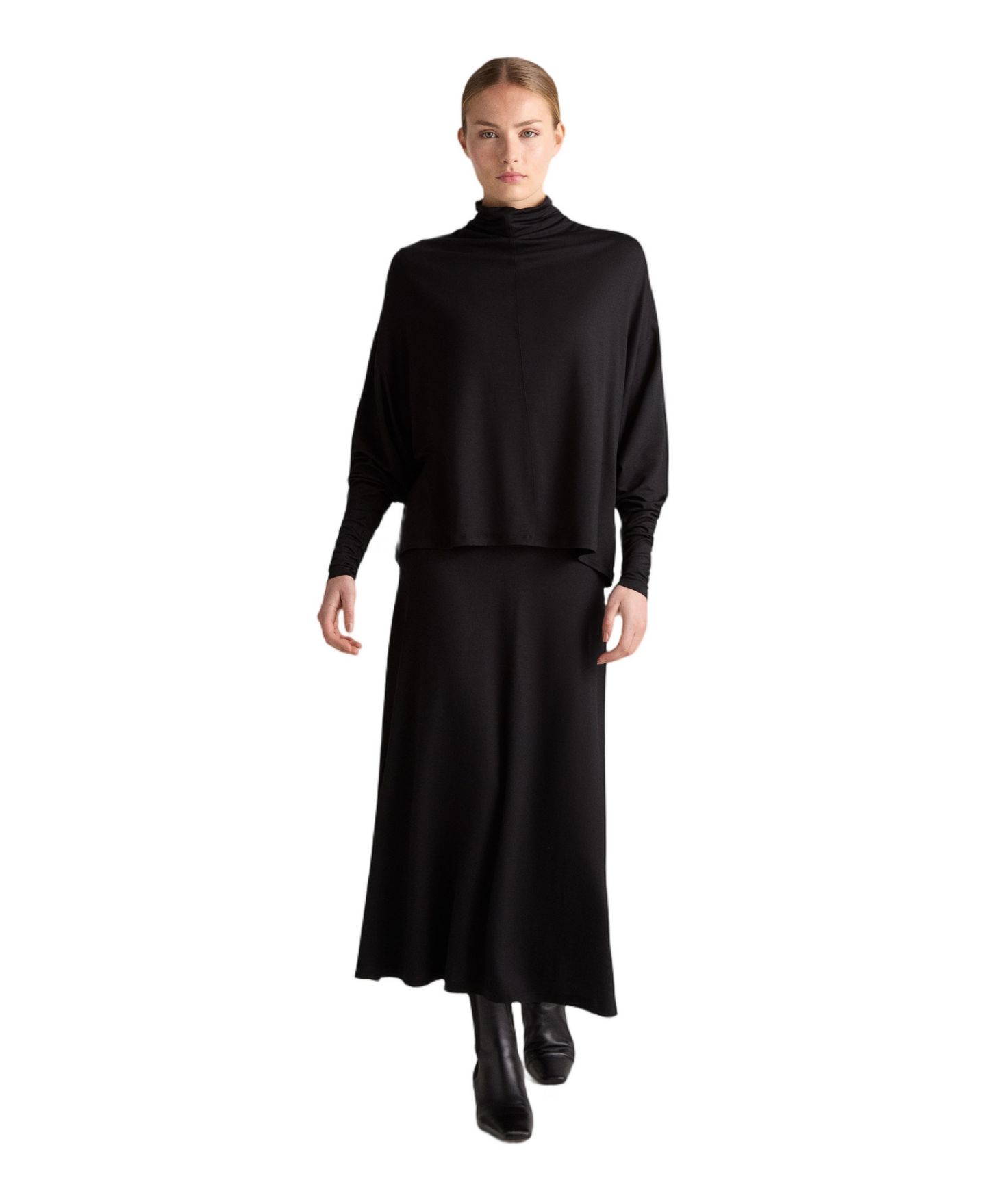 Женский топ Residus Griet Cowl Neck Batwing Sleeve, цвет: Чёрный — фото 2