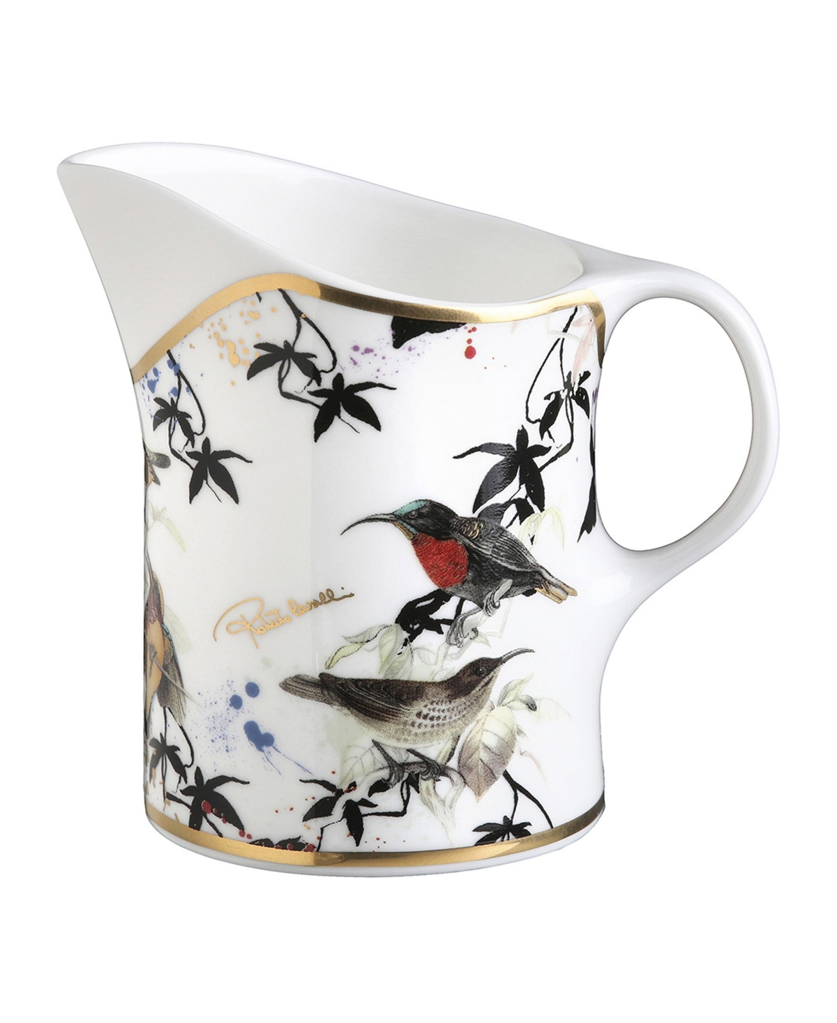 Roberto Cavalli Garden's Birds Fine Bone China 0.9 oz Creamer