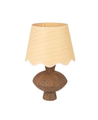 Resin Lamp with Scalloped Edge Shade