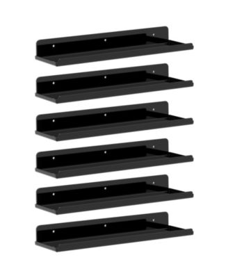6 Pack Wall Floating Shelves 14" Bathroom Hardware