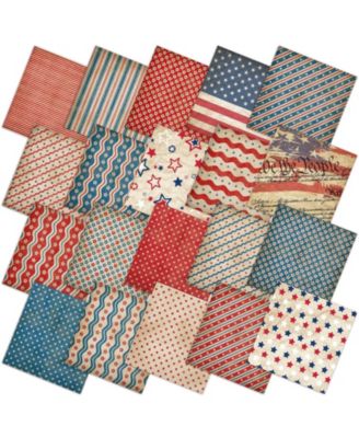 40 Pack Cotton Fabric Squares Gingham Floral Sewing Crafts