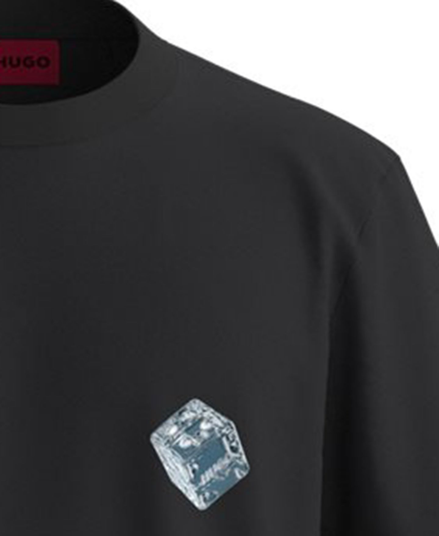 Мужская футболка Hugo Boss Doudi Regular-Fit Crewneck Graphic Print, цвет: Чёрный — фото 3