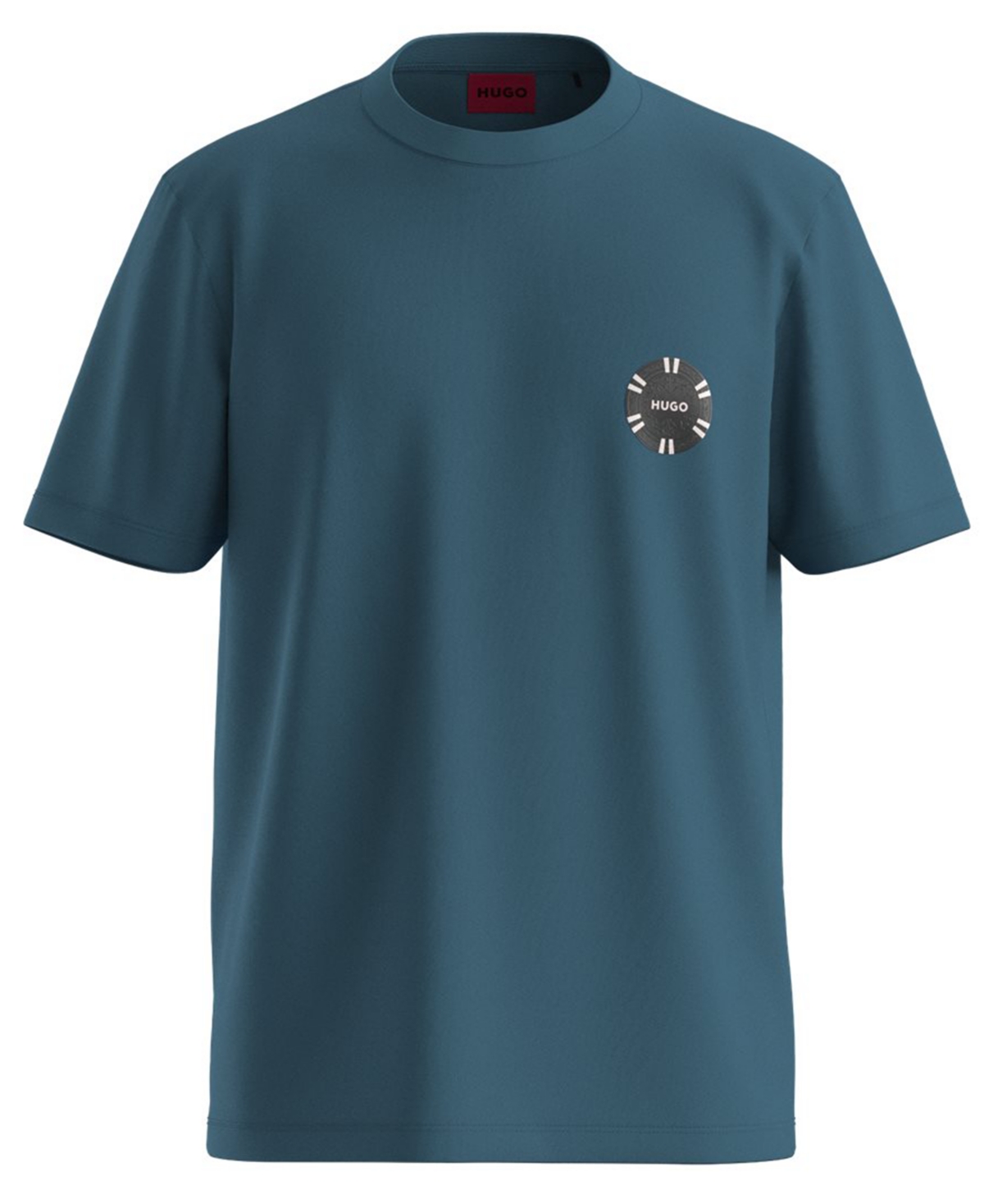 Hugo Boss Men's Datril Regular-Fit Crewneck Logo T-Shirt - Turquoise/Aqua