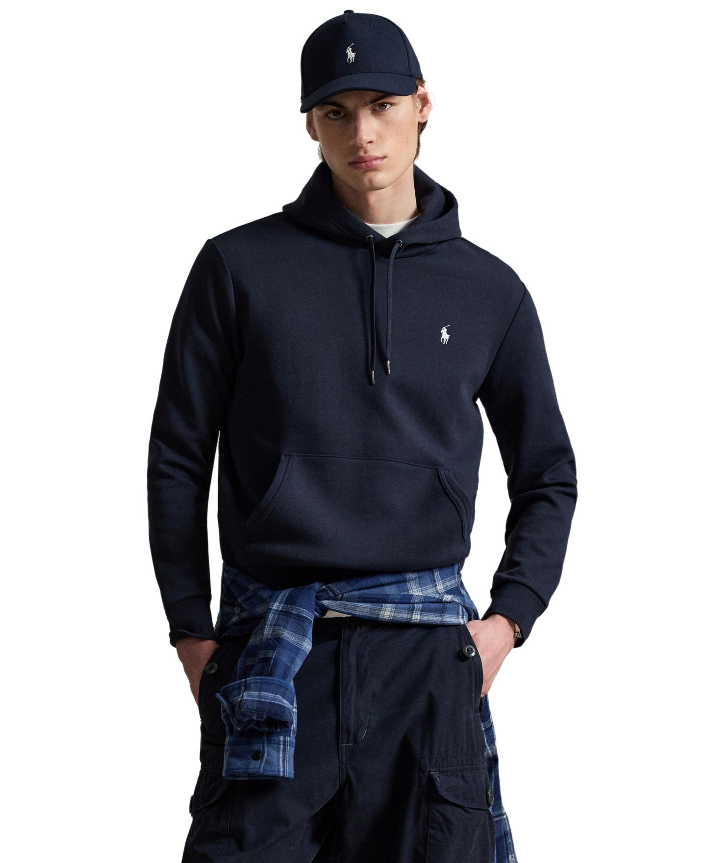 Мужская толстовка Polo Ralph Lauren The Iconic Mesh, цвет: Тёмно-синий — фото 3