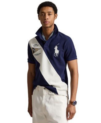 Men's Custom Slim-Fit Big Pony Mesh Polo Shirt