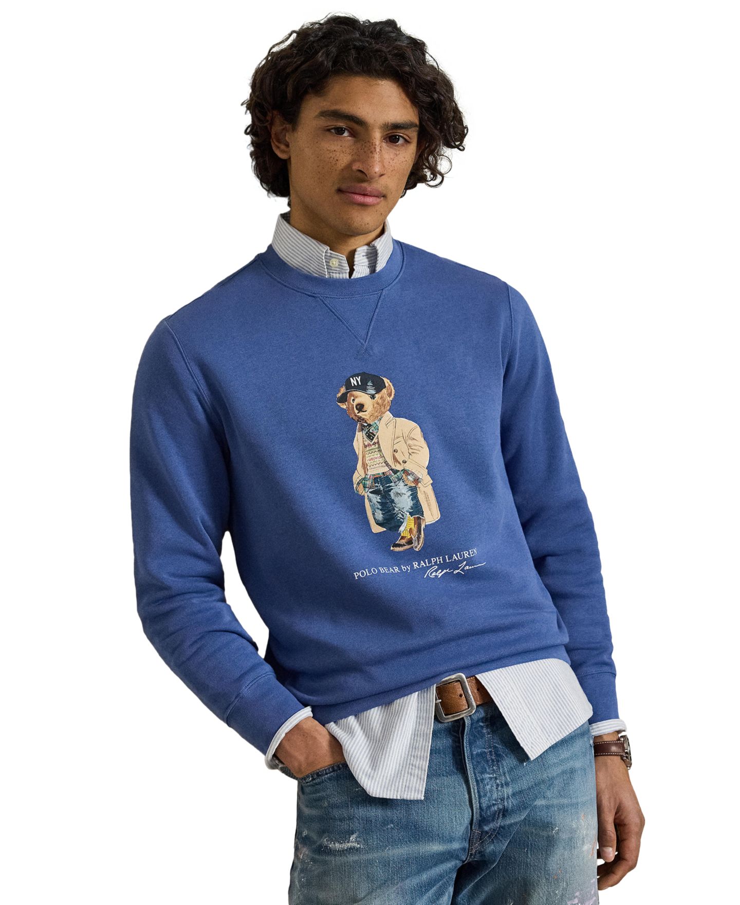 Мужская толстовка Polo Ralph Lauren Polo Bear Fleece, цвет: Синий — фото 3
