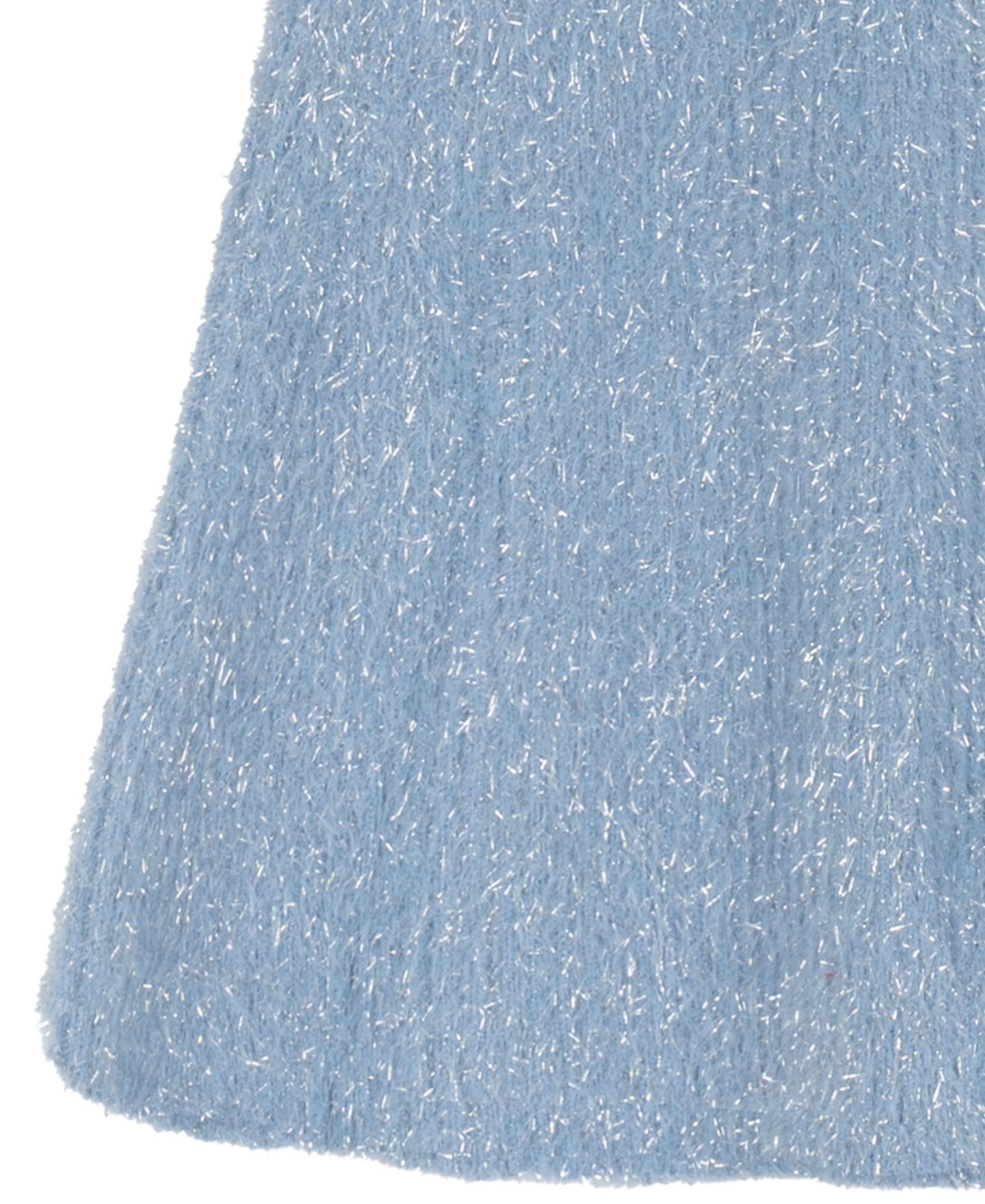 Платье Rare Editions Metallic Rib Knit A-Line with Rhinestone Bow Detail для девочек, цвет: Синий — фото 7