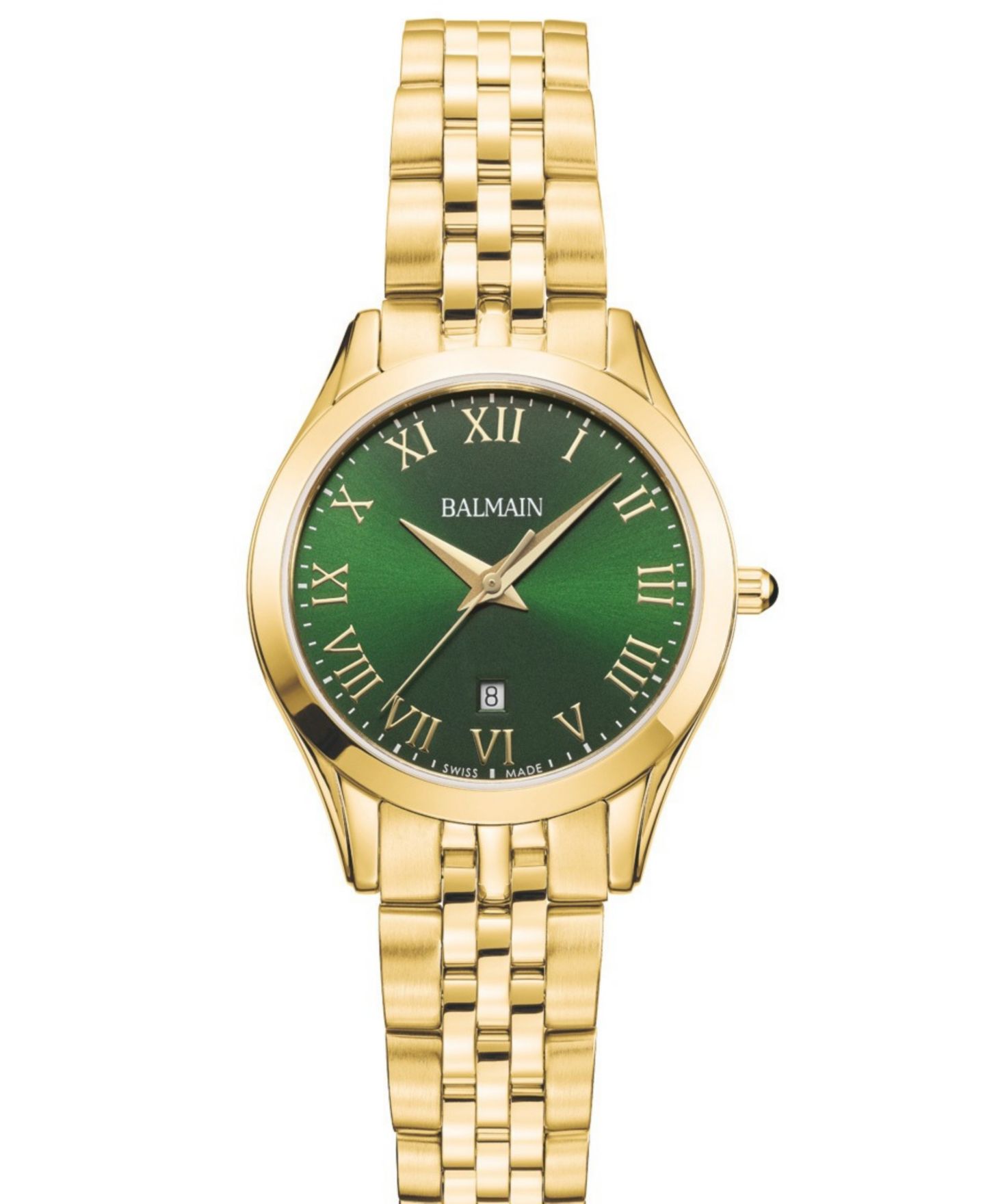 Женские часы Balmain Swiss Quartz Classic R Mini Gold-Tone Stainless Steel Bracelet Watch 30mm — фото 1