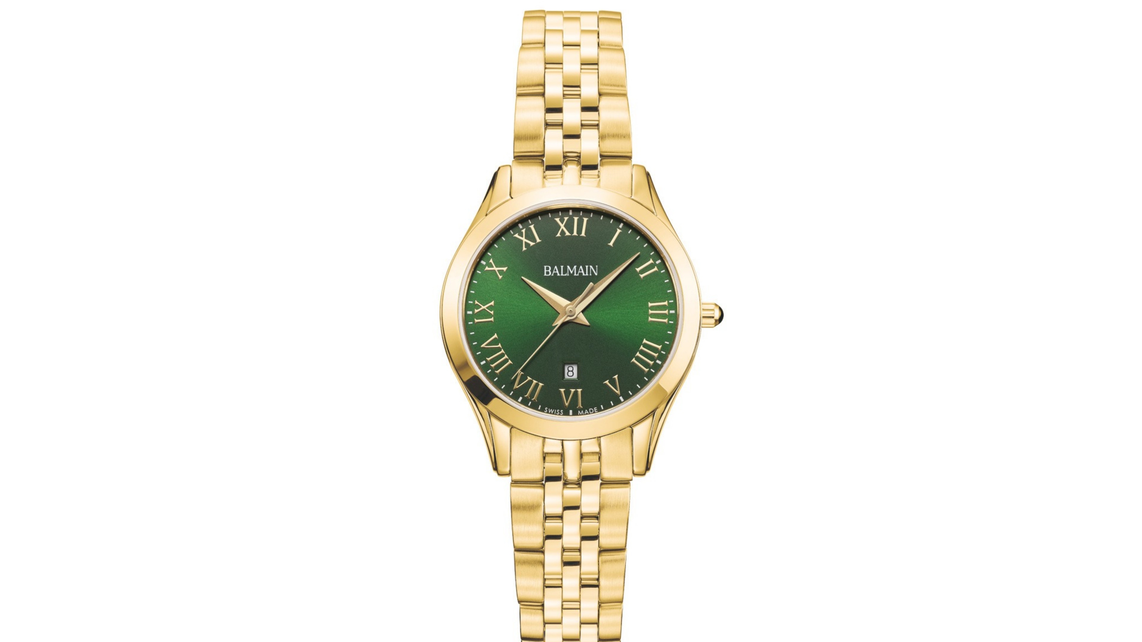 Balmain Women's Swiss Quartz Classic R Mini Gold-Tone Stainless Steel Bracelet Watch 30mm