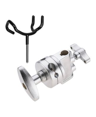 C Stand Grip Head with Boom Pole Holder Rubberized Steel for C-Stands