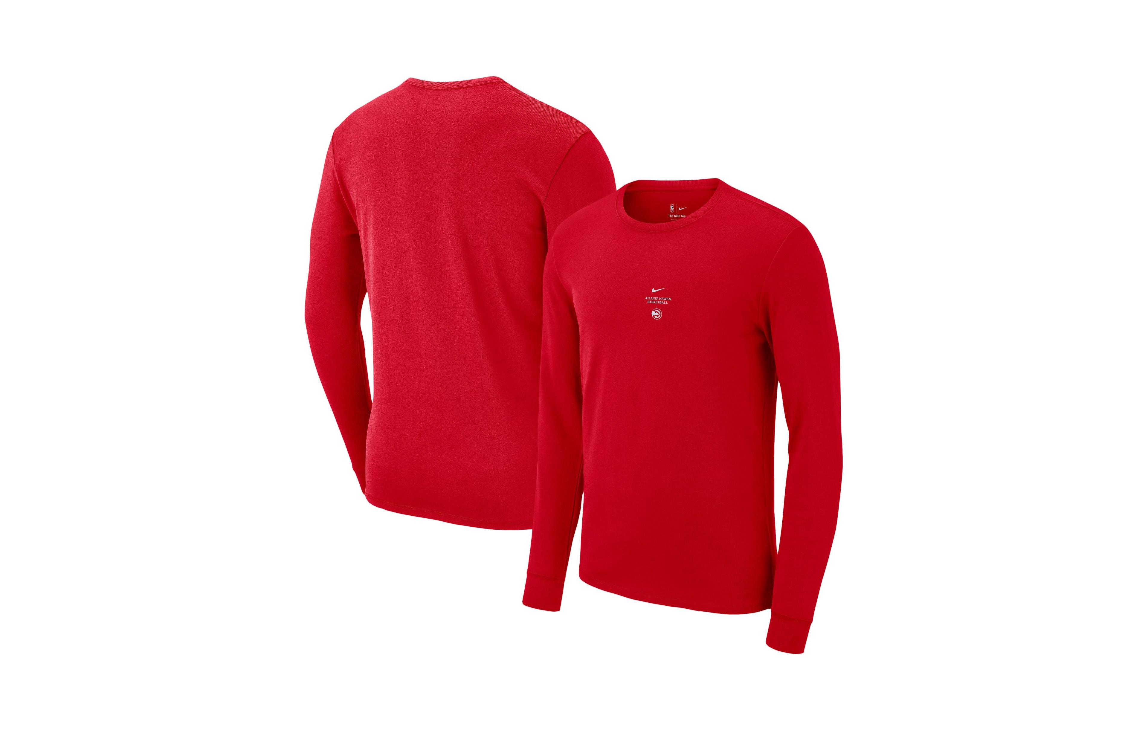 Nike Men's Red Atlanta Hawks 2026 Standard Issue Practice Long-Sleeves T-Shirt