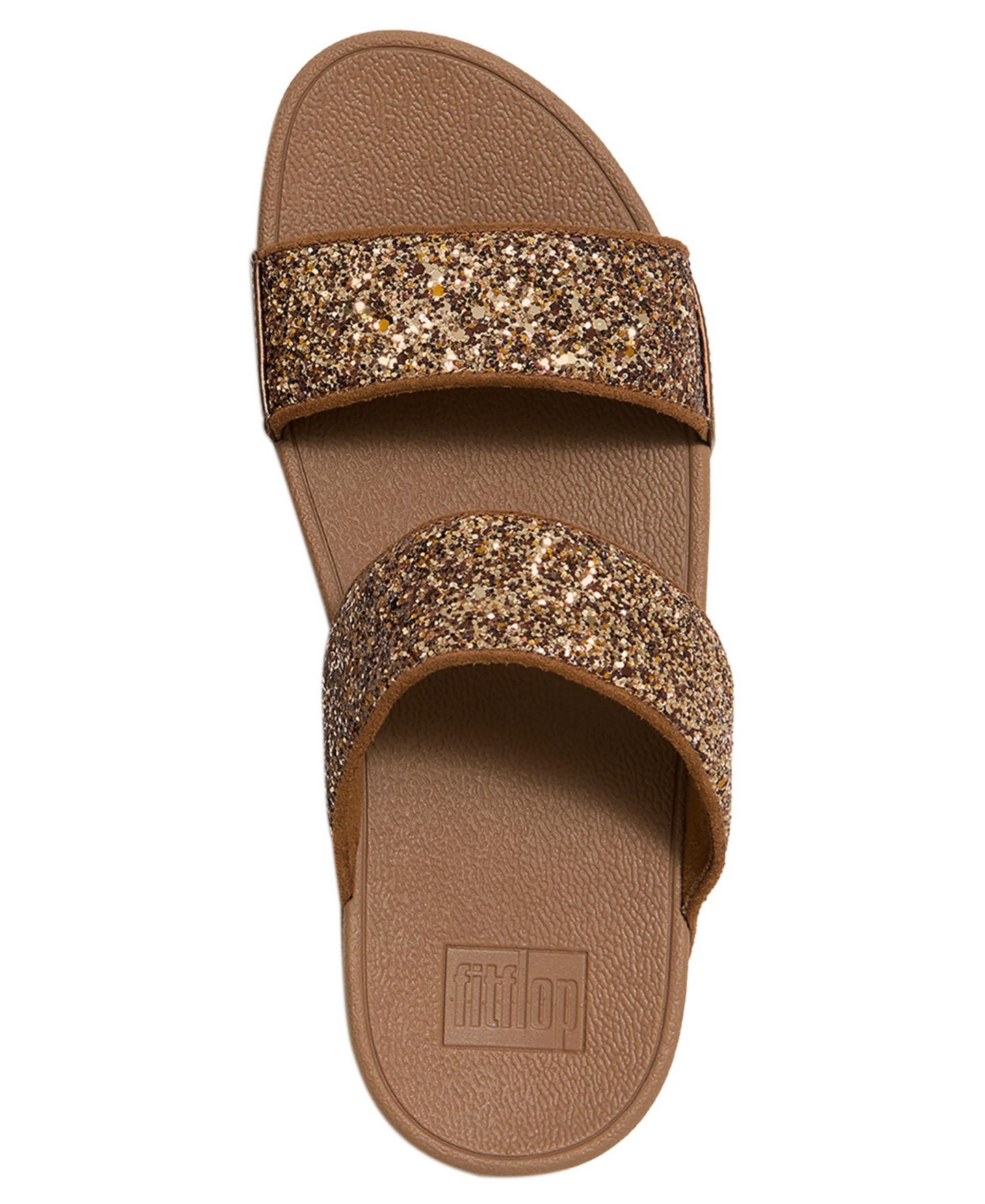 Женские сандалии FitFlop Lulu Multi-Tonal Glitter Wedge, цвет: Чёрный разноцветный — фото 12