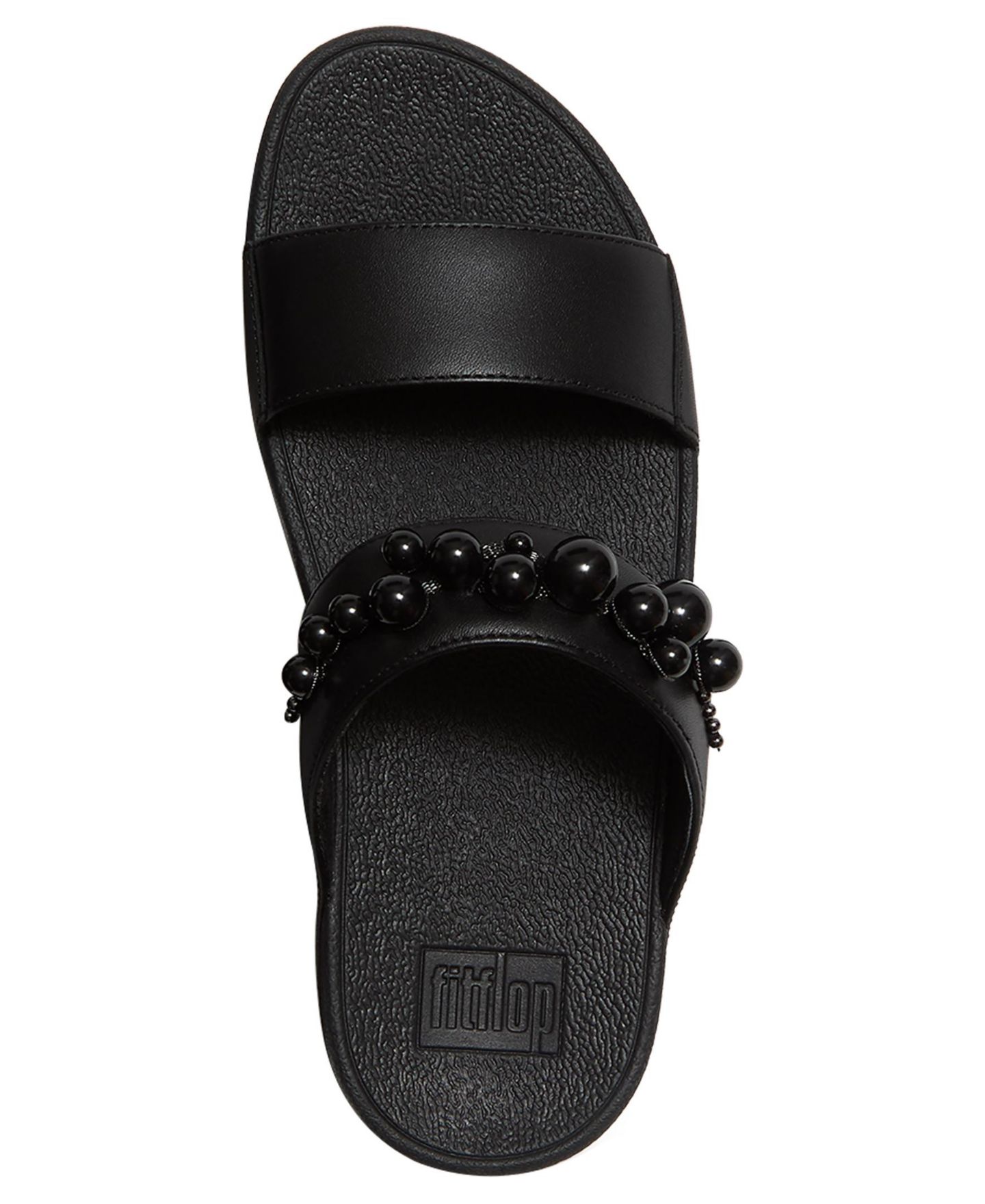 Женские сандалии FitFlop Lulu Arch Support Wedge Slide, цвет: Чёрный — фото 3