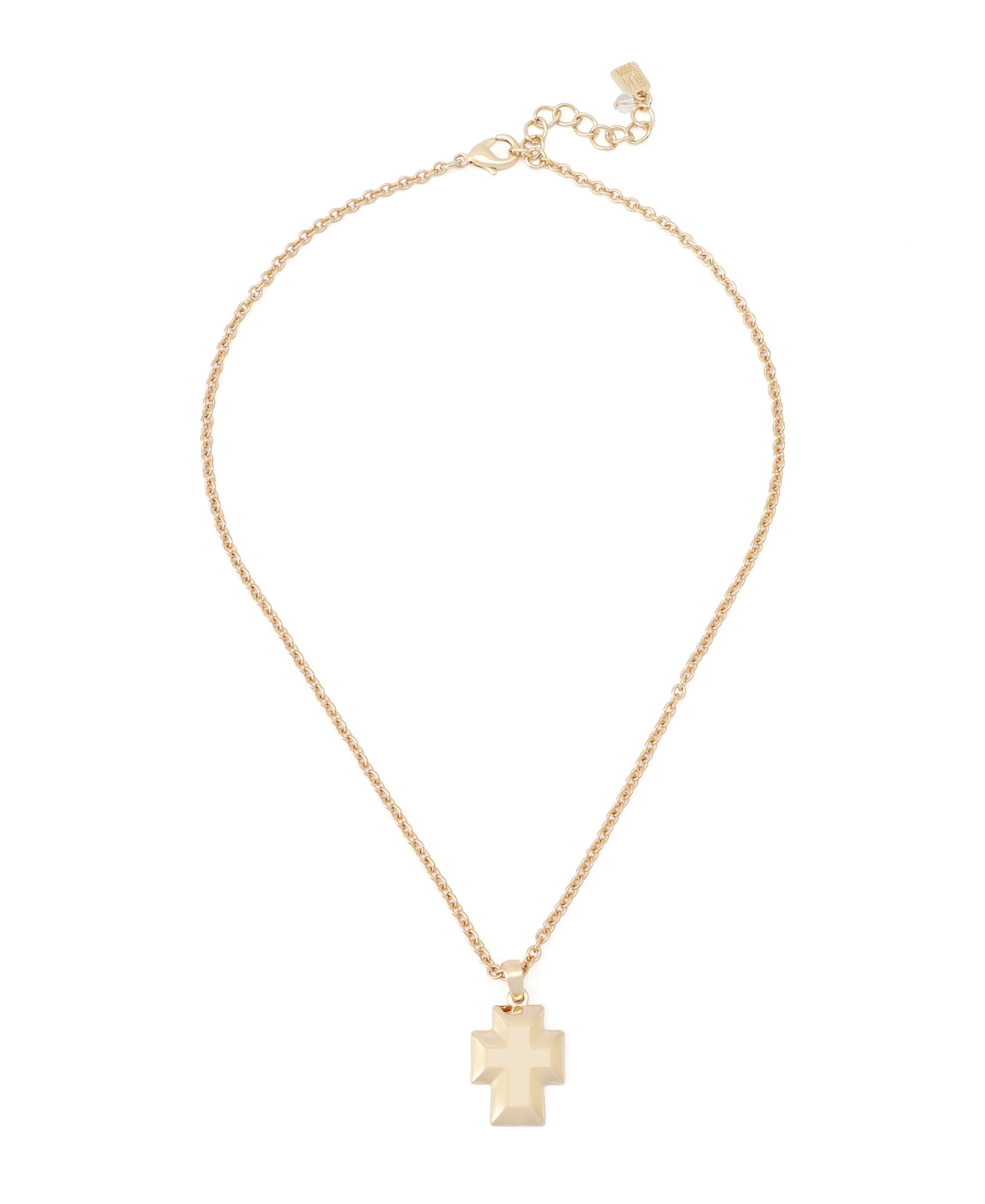 Robert Lee Morris Soho Archival Cross Short Pendant Necklace - Gold