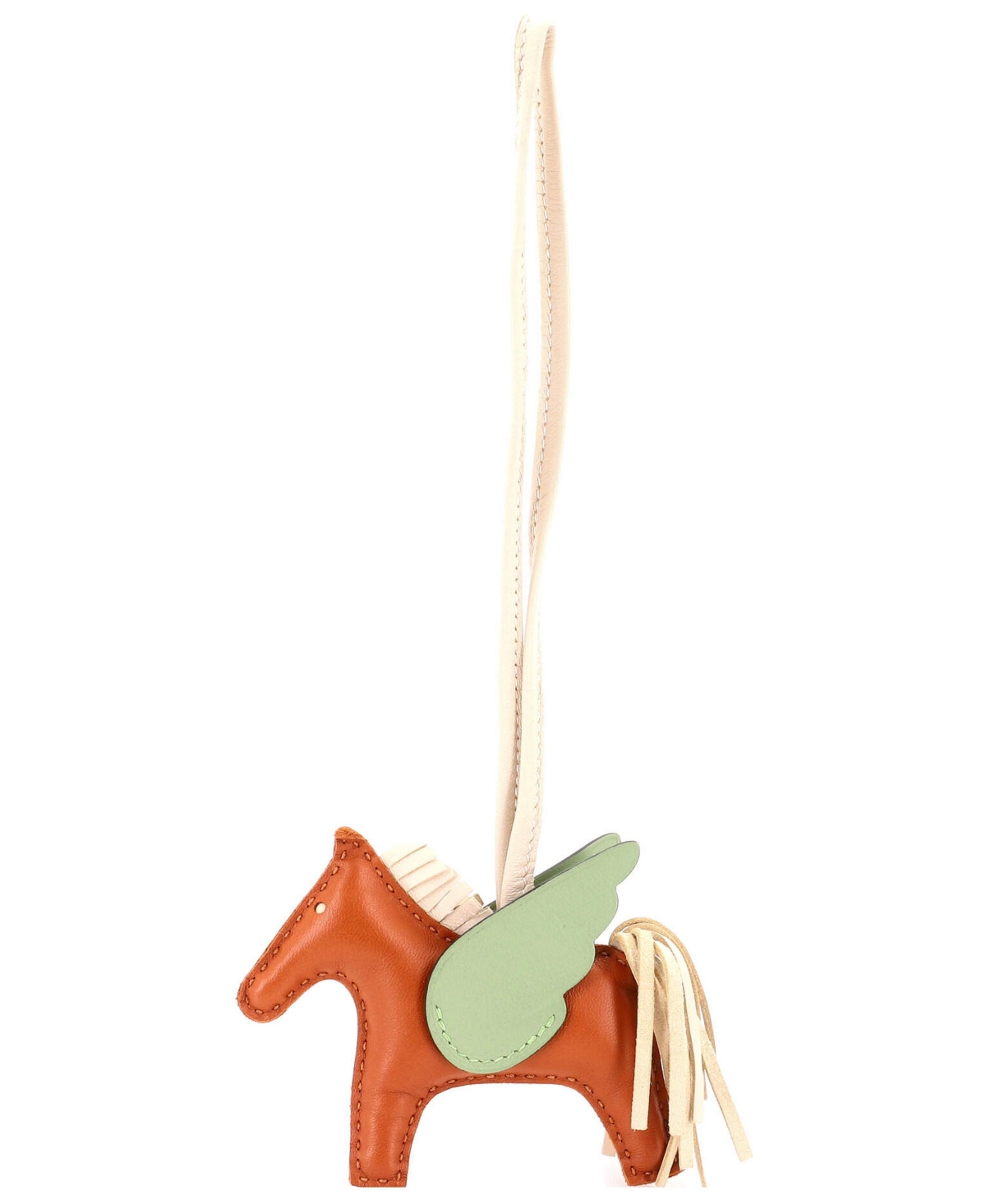 Pre-Owned Hermes Pm Pegase Rodeo Bag Charm Leather - Brown