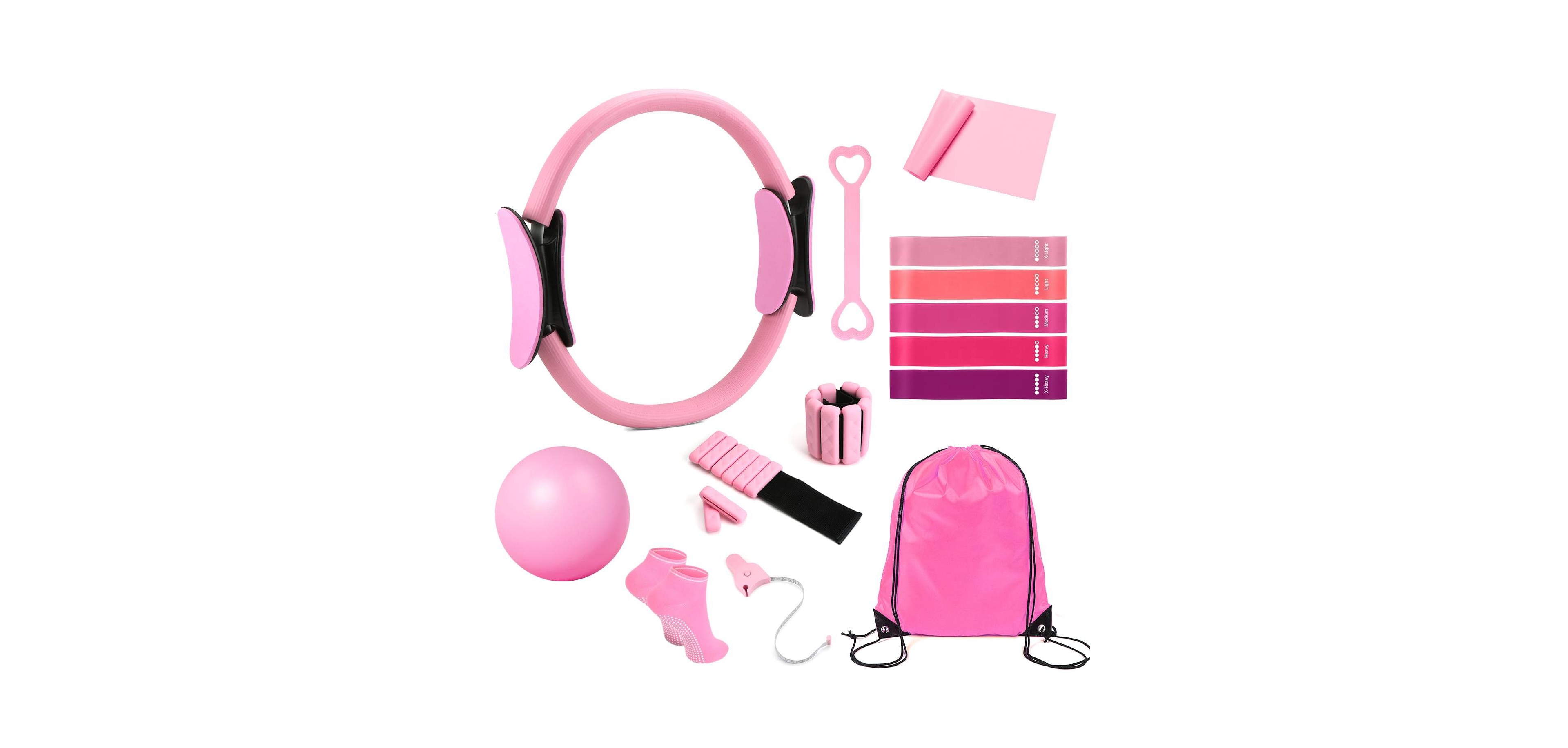 Sportneer Pilates Beginner Home Workout Kit Complete 14 Piece Equipment Set