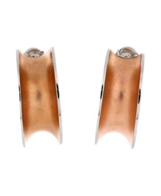Two-Tone Reponse Hoop Earrings