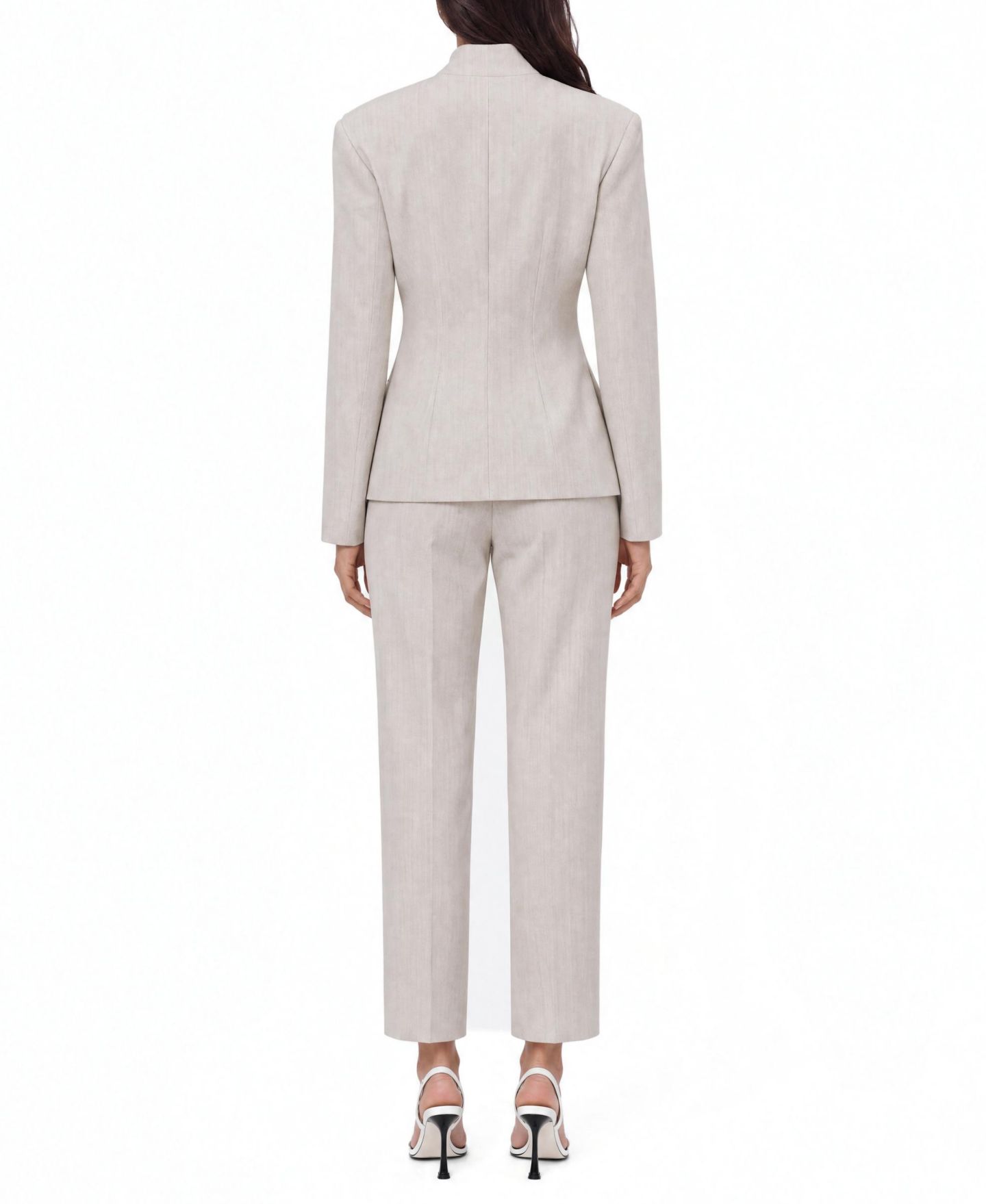 Женские брюки NOCTURNE Straight Leg Cropped, цвет: Серо-бежевый — фото 4