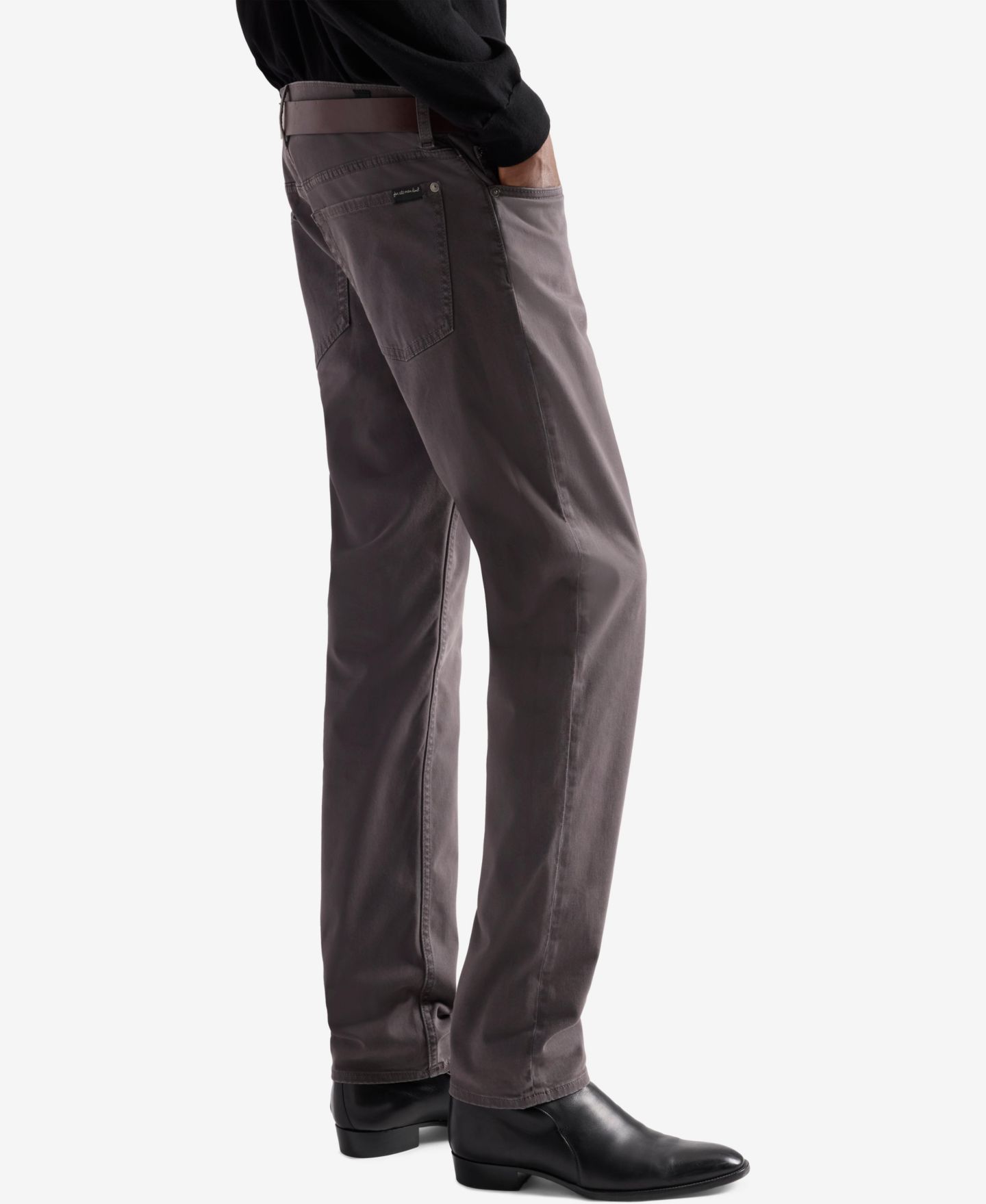 Мужские брюки 7 For All Mankind Slimmy Slim-Fit Stretch 5-Pocket Chino, цвет: Must — фото 8