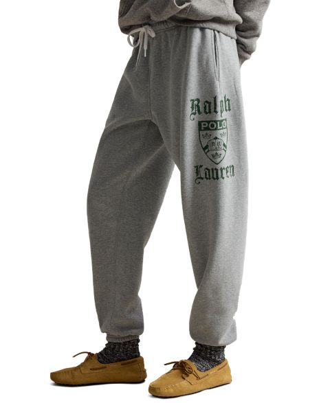 Женские брюки Polo Ralph Lauren Crest Lightweight Fleece Sweatpants, цвет: Серый меланжевый