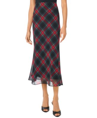Women's Bias High-Waisted A-Line Midi Skirt