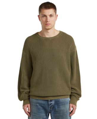 Men's Washed Rib Knit Sweater