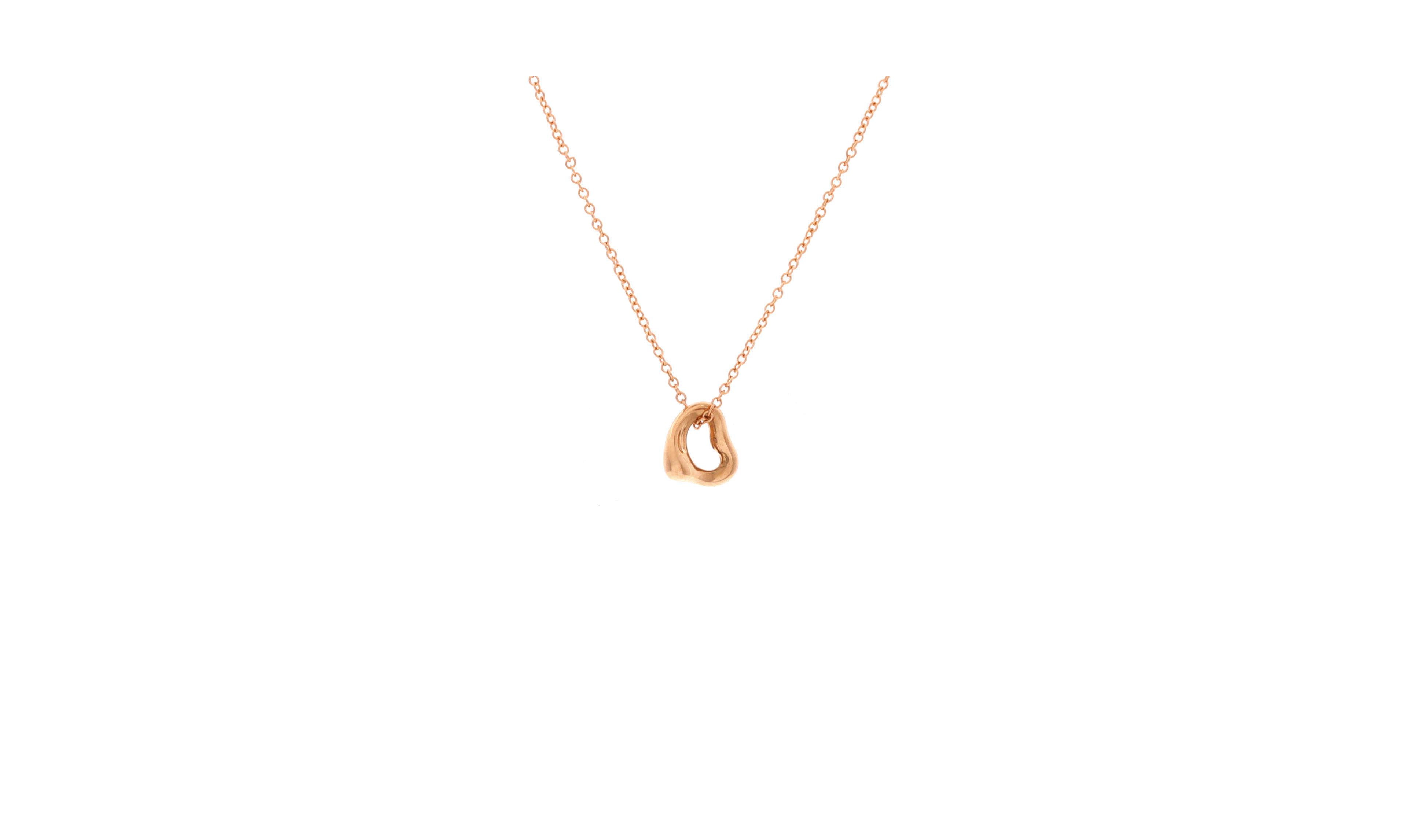 Pre-Owned Tiffany & Co Elsa Peretti Open Heart Pendant Necklace