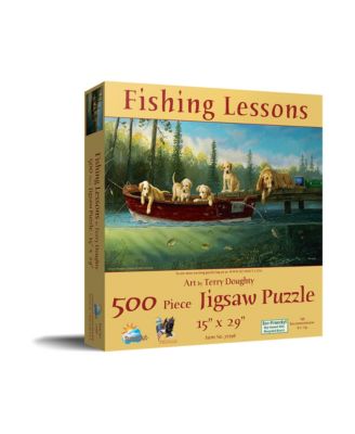 Fishing Lessons Interlocking Nautical 500 Piece Jigsaw Puzzle, Ages 15+