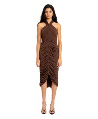Women's Sonora Y-Neckline Imitation Pearl Detail Dress