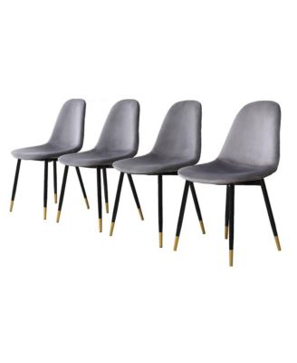 Lassan Contemporary Fabric Dining Chairs, Set of 4