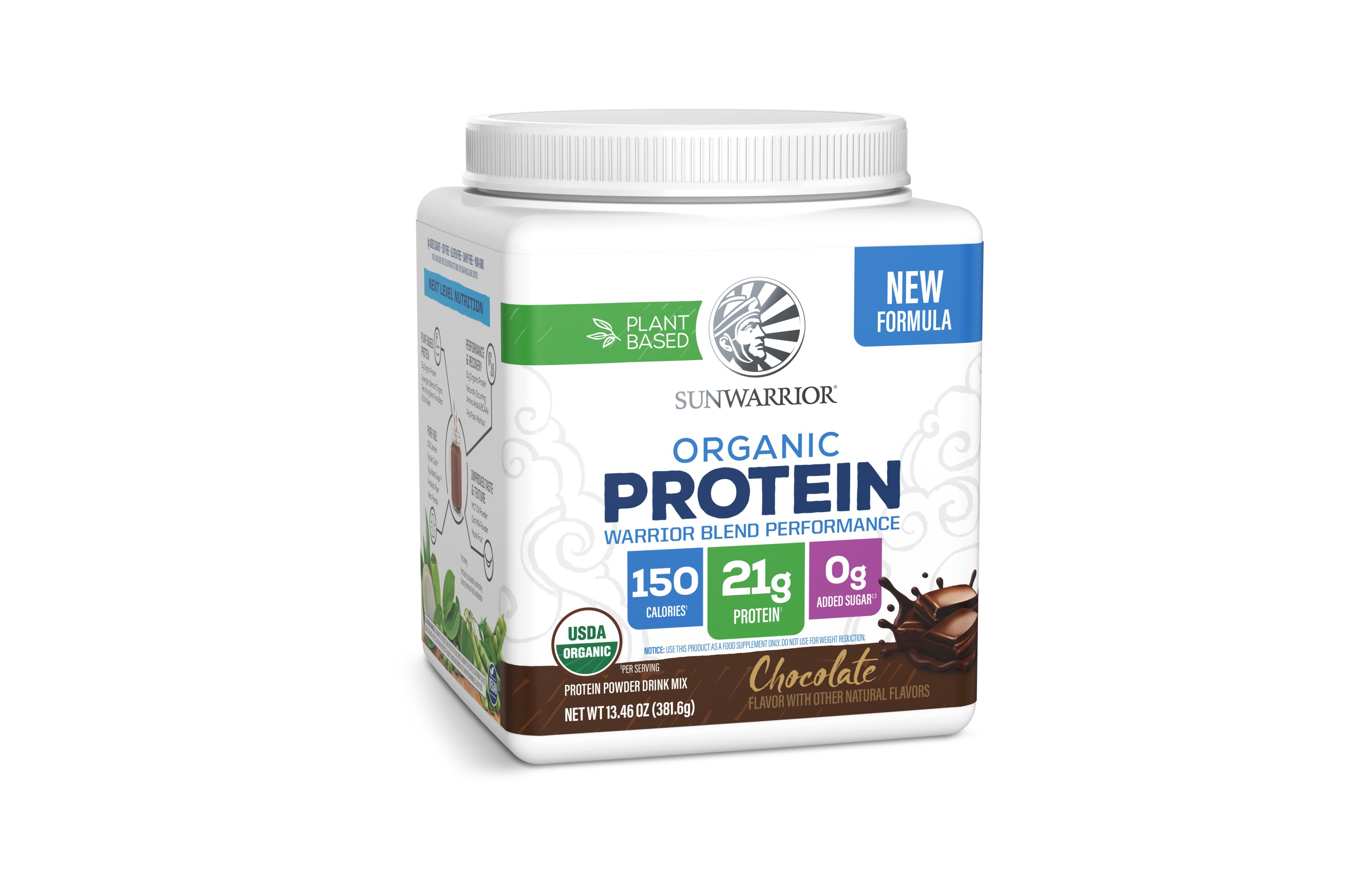 Sunwarrior Warrior Blend Performance Protein Powder Chocolate Flavor 381.6 Gram