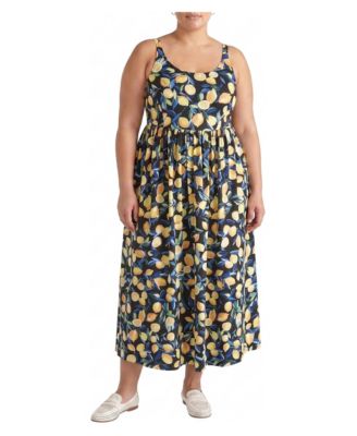 Plus Size Cayo Floral-Print Scoop Neck Sleeveless Dress