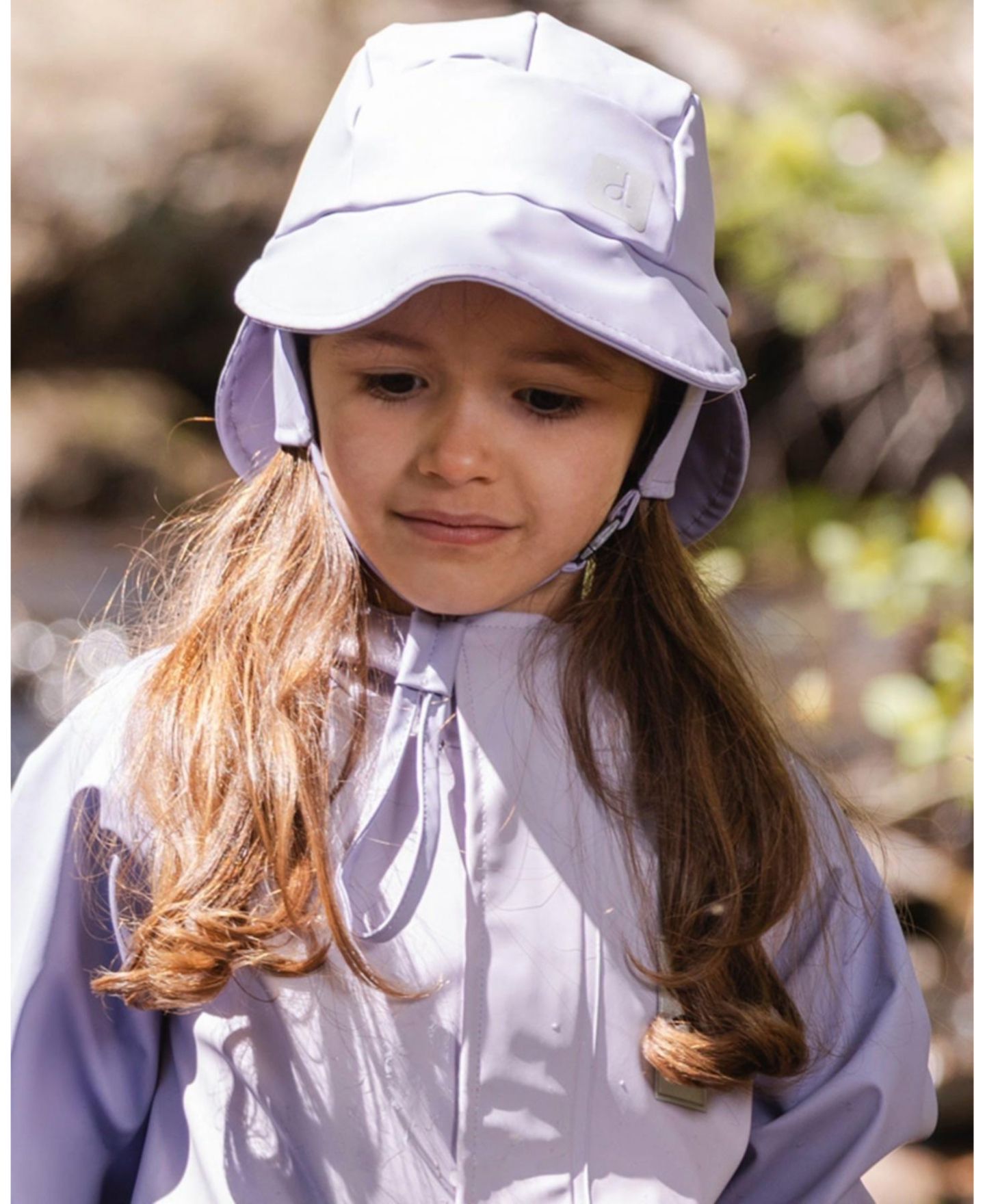 Головной убор Deux par Deux Waterproof Bucket Rain Hat для девочек, цвет: Розовато-лиловый — фото 4