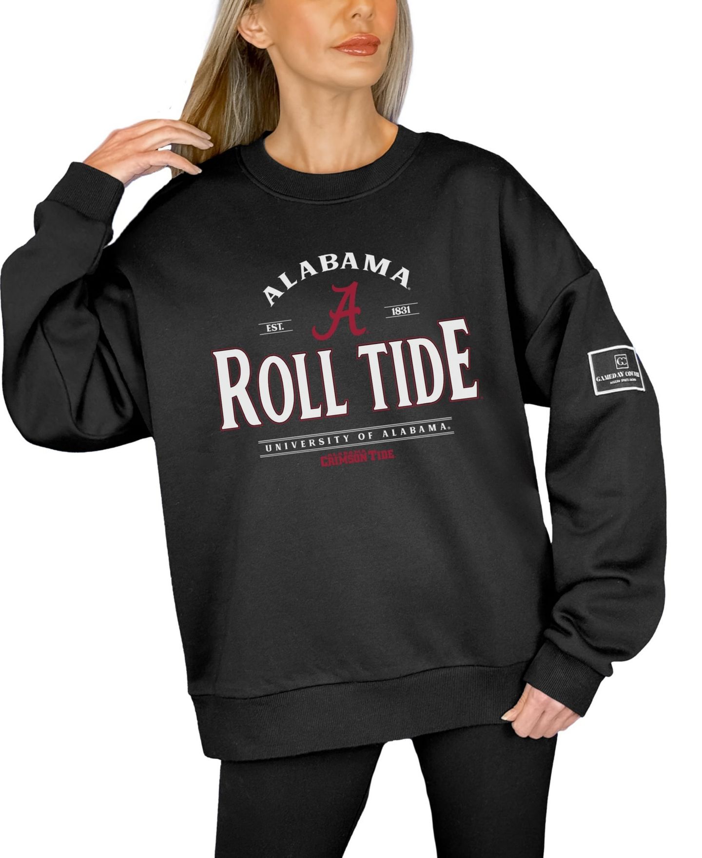 Женская толстовка Gameday Couture Black Alabama Crimson Tide Players Only Premium Pullover — фото 3