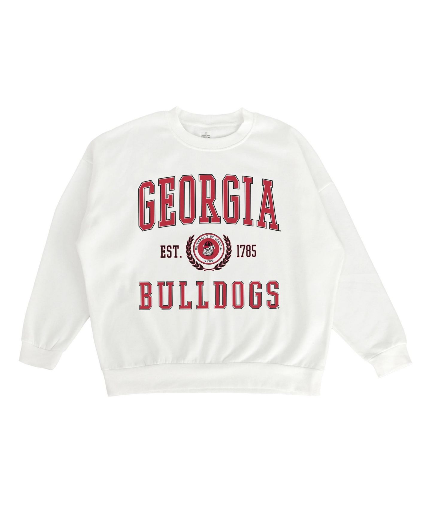 Женская толстовка Gameday Couture White Georgia Bulldogs Premium Fleece Drop Shoulder Oversized Pullover — фото 4